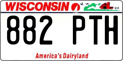 WI license plate 882PTH