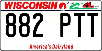 WI license plate 882PTT