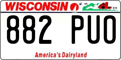WI license plate 882PUO