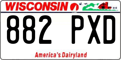 WI license plate 882PXD