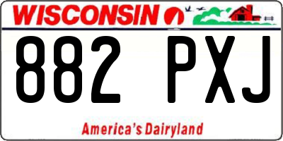WI license plate 882PXJ