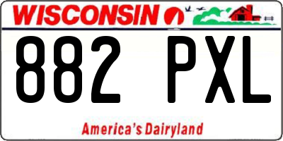 WI license plate 882PXL