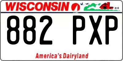 WI license plate 882PXP