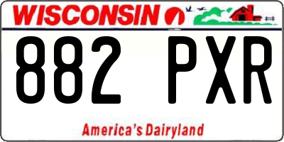 WI license plate 882PXR