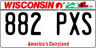 WI license plate 882PXS