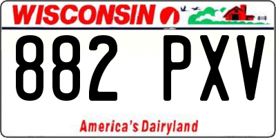WI license plate 882PXV