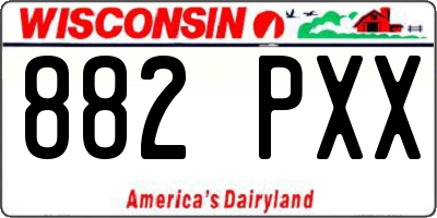 WI license plate 882PXX