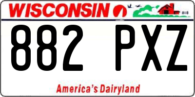 WI license plate 882PXZ