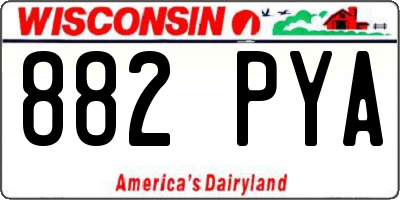 WI license plate 882PYA