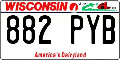 WI license plate 882PYB