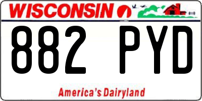WI license plate 882PYD