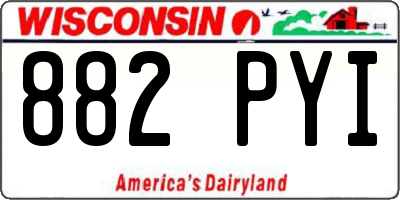 WI license plate 882PYI