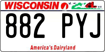 WI license plate 882PYJ
