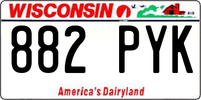 WI license plate 882PYK