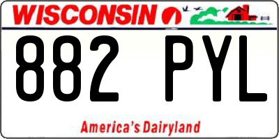 WI license plate 882PYL