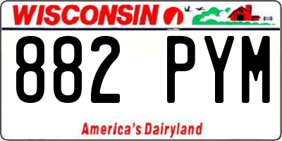 WI license plate 882PYM