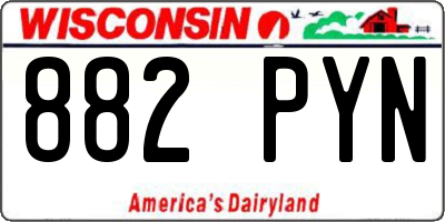 WI license plate 882PYN