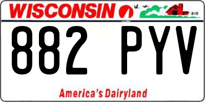 WI license plate 882PYV