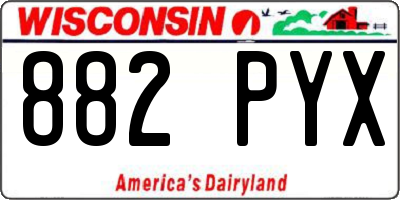 WI license plate 882PYX