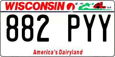 WI license plate 882PYY