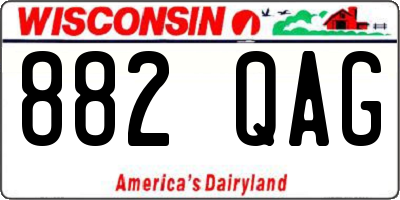 WI license plate 882QAG