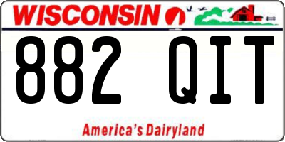 WI license plate 882QIT