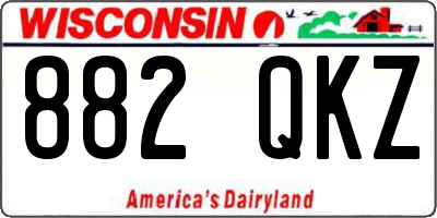 WI license plate 882QKZ
