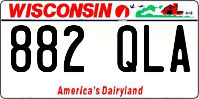 WI license plate 882QLA
