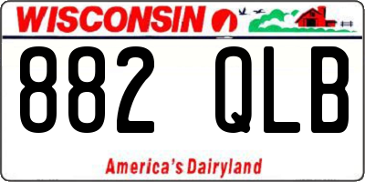 WI license plate 882QLB