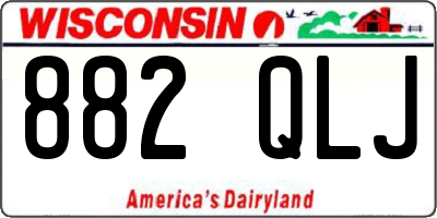 WI license plate 882QLJ