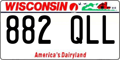 WI license plate 882QLL