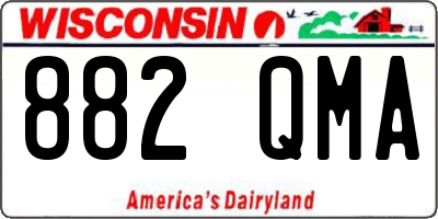 WI license plate 882QMA