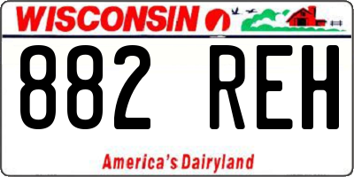 WI license plate 882REH
