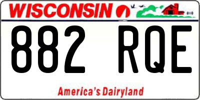 WI license plate 882RQE