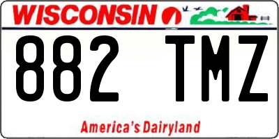 WI license plate 882TMZ