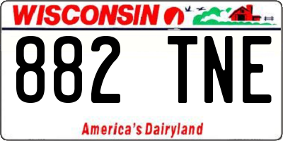 WI license plate 882TNE