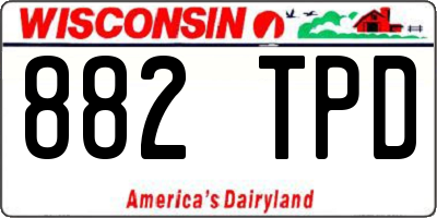 WI license plate 882TPD