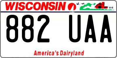 WI license plate 882UAA