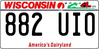 WI license plate 882UIO