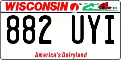 WI license plate 882UYI