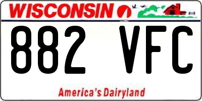 WI license plate 882VFC