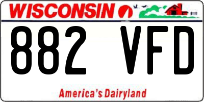 WI license plate 882VFD