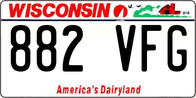 WI license plate 882VFG