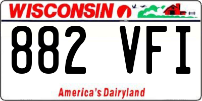 WI license plate 882VFI