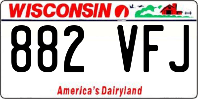 WI license plate 882VFJ