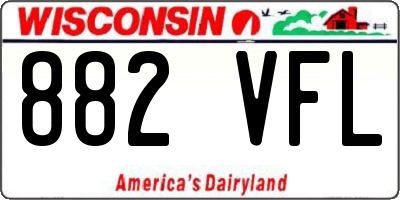 WI license plate 882VFL
