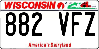 WI license plate 882VFZ