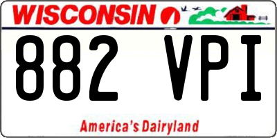 WI license plate 882VPI