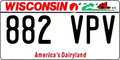 WI license plate 882VPV