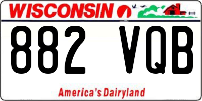 WI license plate 882VQB